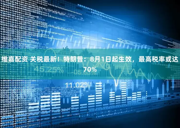 维嘉配资 关税最新！特朗普：8月1日起生效，最高税率或达70%