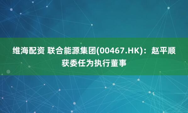 维海配资 联合能源集团(00467.HK):赵平顺获委任为执行董事